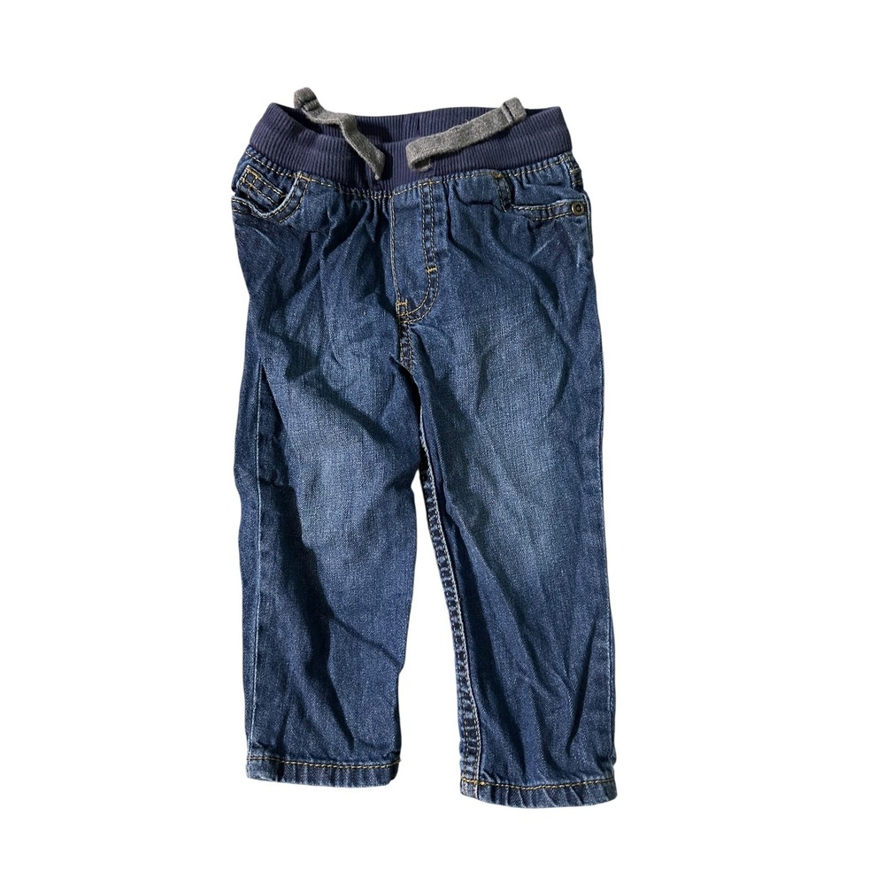 Carters 18 Months Denim Pants Boys Kids Adjustable Waist Blue Jeans Casual